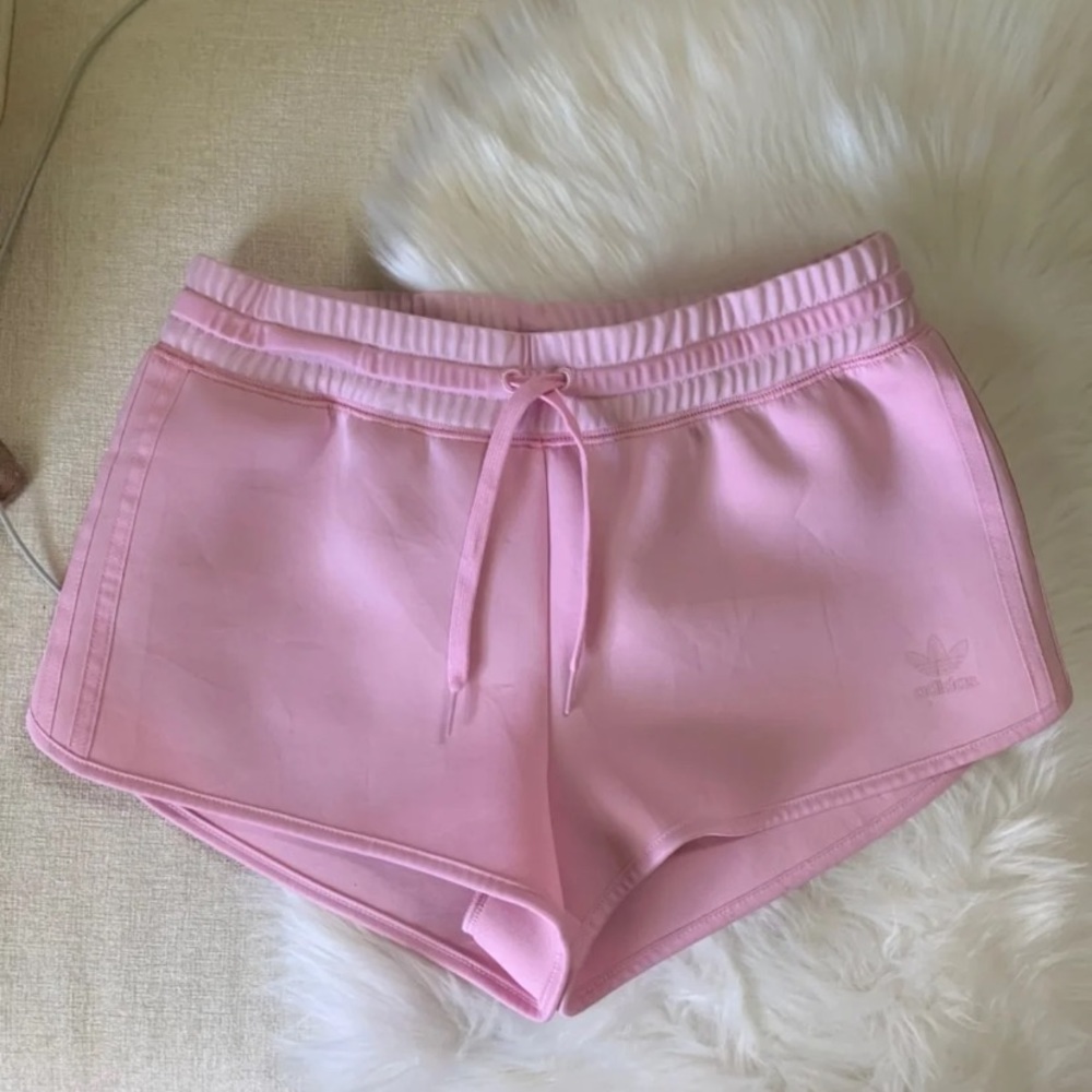 SOLD adidas baby pink shorts